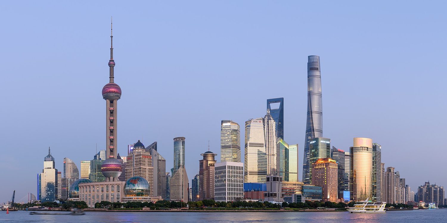 The Pudong skyline seen from the Bund in Shanghai